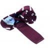 Burgundy Striped Knitted Tie